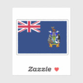 Flagge der Süd-Sandwich-Inseln Aufkleber (Blatt)