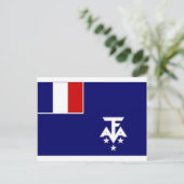 Flagge der südlichen Antarktis Postkarte (Stehend Vorderseite)