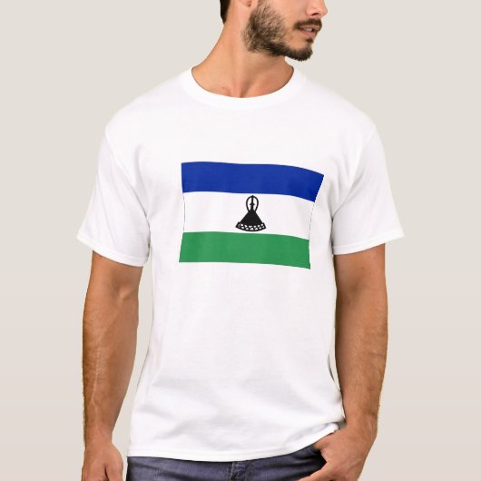Flagge der T - Shirts Lesotho-Männer (Vorderseite)