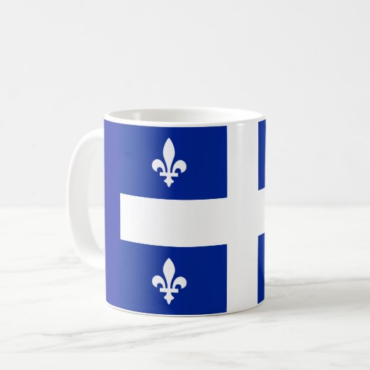 Flagge der Tasse Quebec (Vorderseite Links)