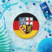 Flagge der Teller des Papiers aus dem Saarland (Party)