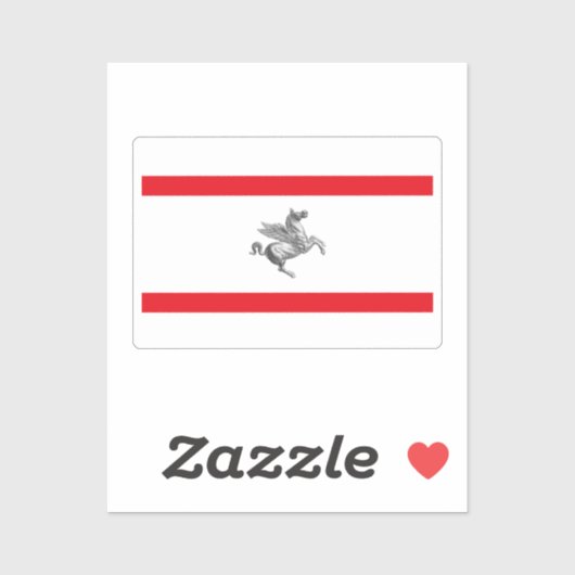 Flagge der Toskana, ITALIEN Aufkleber (Blatt)