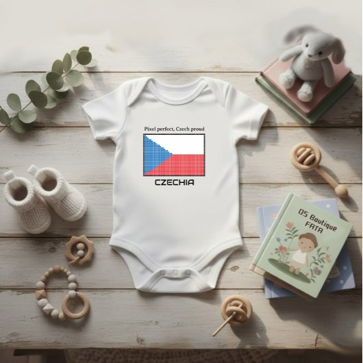 Flagge der Tschechien Baby Strampler