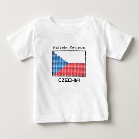 Flagge der Tschechien Baby T-shirt (Vorderseite)
