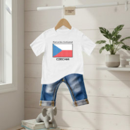 Flagge der Tschechien Baby T-shirt