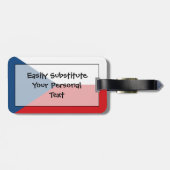 Flagge der Tschechische Republik einfachen Gepäckanhänger (Rückseite horizontal)