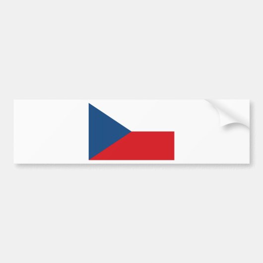 Flagge der Tschechischen Republik Autoaufkleber (Vorne)