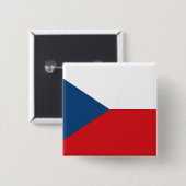 Flagge der Tschechischen Republik Button (Vorne & Hinten)