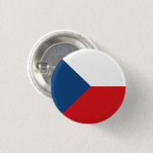 Flagge der Tschechischen Republik Button (Vorne & Hinten)