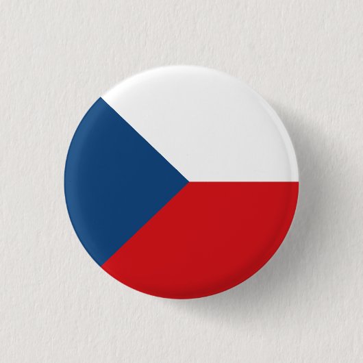 Flagge der Tschechischen Republik Button (Vorderseite)