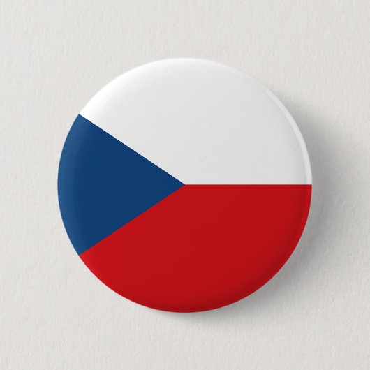 Flagge der Tschechischen Republik Button (Vorderseite)