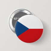 Flagge der Tschechischen Republik Button (Vorne & Hinten)