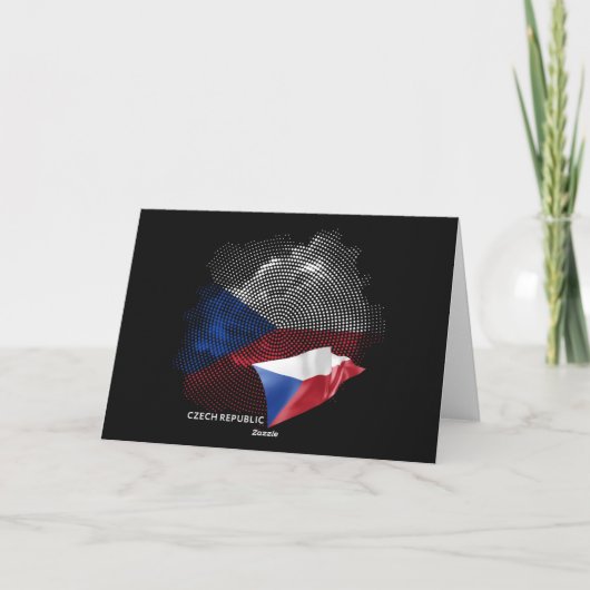 Flagge der Tschechischen Republik Dankeskarte (Rückseite)