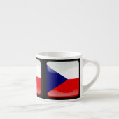 Flagge der Tschechischen Republik Espressotasse (Rechts)
