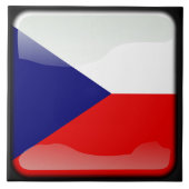 Flagge der Tschechischen Republik Fliese (Vorderseite)