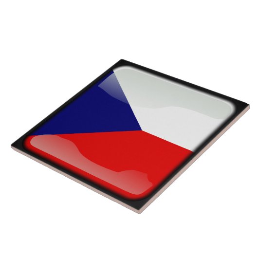 Flagge der Tschechischen Republik Fliese (Seite)