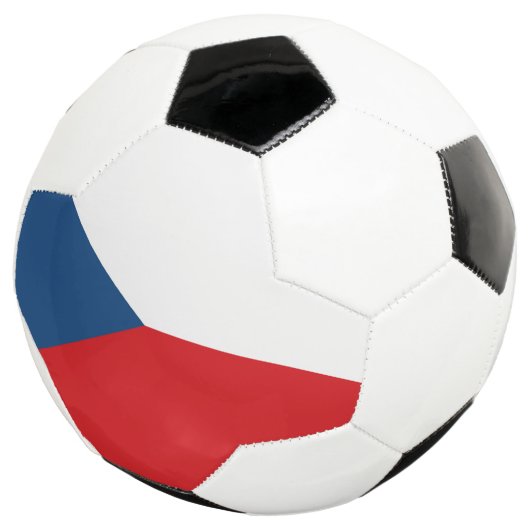 Flagge der Tschechischen Republik Fußball (Dreiviertel)