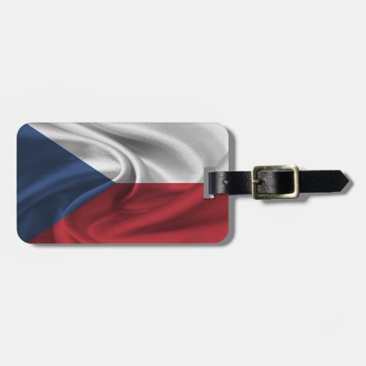 Flagge der Tschechischen Republik Gepäckanhänger (Vorderseite horizontal)
