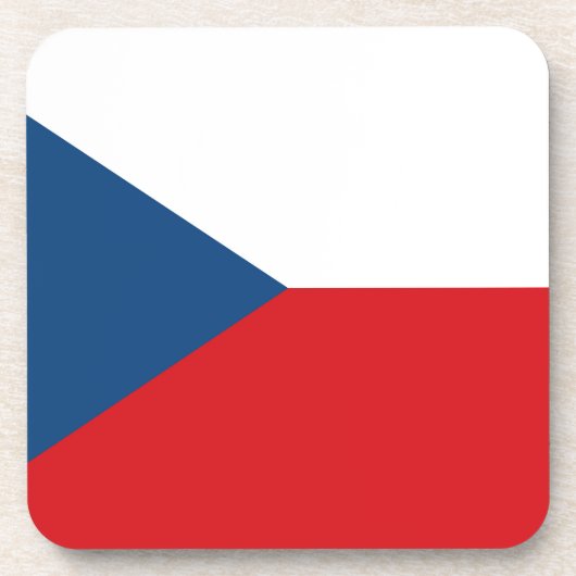 Flagge der Tschechischen Republik Getränkeuntersetzer (Vorderseite)