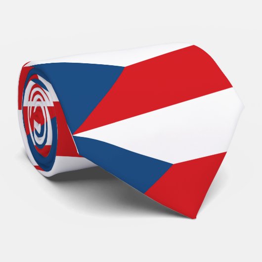 Flagge der Tschechischen Republik Krawatte (Gerollt)