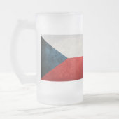 Flagge der Tschechischen Republik; Mattglas Bierglas (Links)