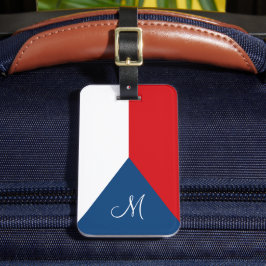 Flagge der Tschechischen Republik Mit Monogramm Gepäckanhänger