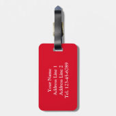 Flagge der Tschechischen Republik Mit Monogramm Gepäckanhänger (Rückseite vertikal)