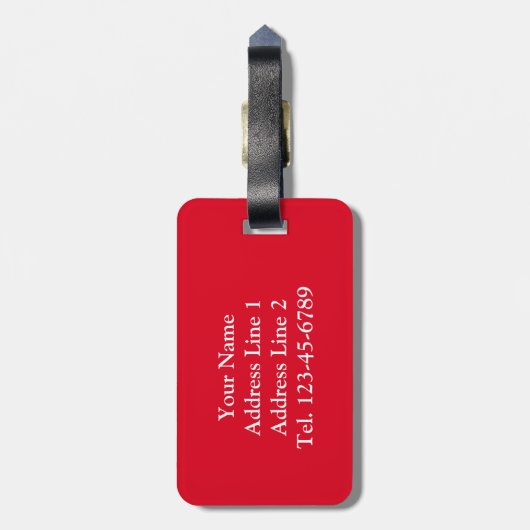 Flagge der Tschechischen Republik Mit Monogramm Gepäckanhänger (Rückseite vertikal)