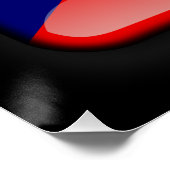 Flagge der Tschechischen Republik Poster (Ecke)