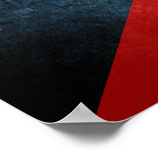 Flagge der Tschechischen Republik Poster (Ecke)