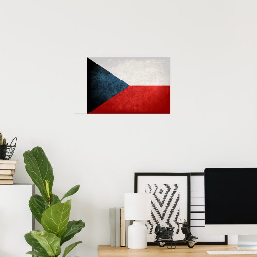 Flagge der Tschechischen Republik Poster (Heimbüro)