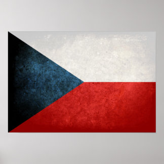 Flagge der Tschechischen Republik Poster