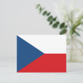 Flagge der Tschechischen Republik Postkarte (Stehend Vorderseite)