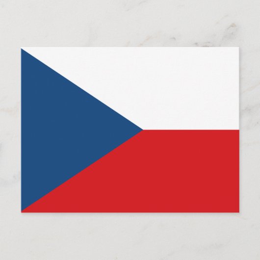 Flagge der Tschechischen Republik Postkarte (Vorderseite)