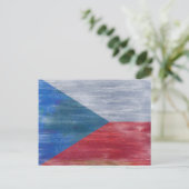 Flagge der Tschechischen Republik Postkarte (Stehend Vorderseite)