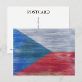 Flagge der Tschechischen Republik Postkarte (Vorne/Hinten)