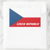 Flagge der Tschechischen Republik Rechteckiger Aufkleber (Tasche)