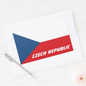 Flagge der Tschechischen Republik Rechteckiger Aufkleber (Umschlag)