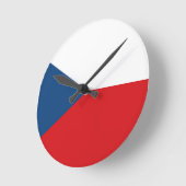 Flagge der Tschechischen Republik Runde Wanduhr (Winkel)