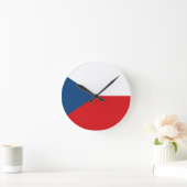 Flagge der Tschechischen Republik Runde Wanduhr (Zuhause)