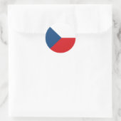 Flagge der Tschechischen Republik Runder Aufkleber (Tasche)