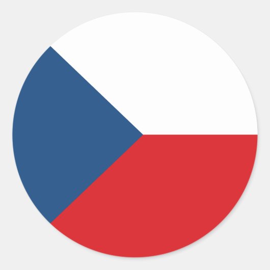 Flagge der Tschechischen Republik Runder Aufkleber (Vorderseite)