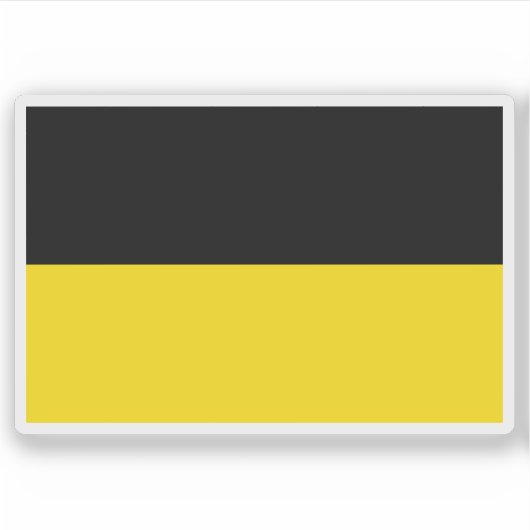 Flagge der Tschechischen Republik Schlesien, histo Aufkleber (Vorderseite)