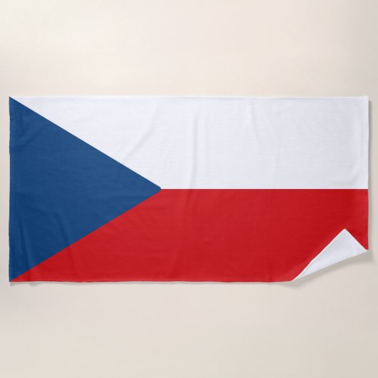 Flagge der Tschechischen Republik Strandtuch (Vorderseite)