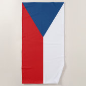 Flagge der Tschechischen Republik Strandtuch (Vorderseite)