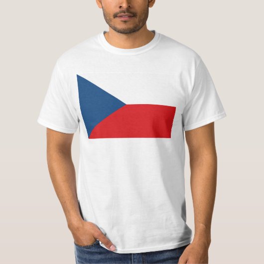 Flagge der Tschechischen Republik T-Shirt (Vorderseite)