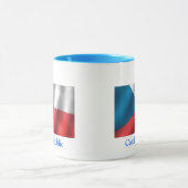 Flagge der Tschechischen Republik Tasse (Zentrum)