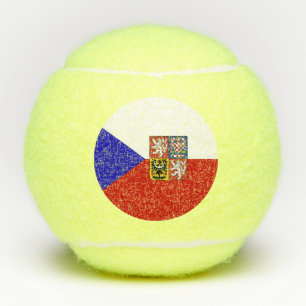 Flagge der Tschechischen Republik Tennisbälle