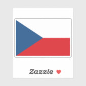 Flagge der Tschechoslowakei (1918-1992) Aufkleber (Blatt)