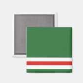 Flagge der Tschetschenischen Republik Itschkerien Magnet (Vorderseite/Rückseite)